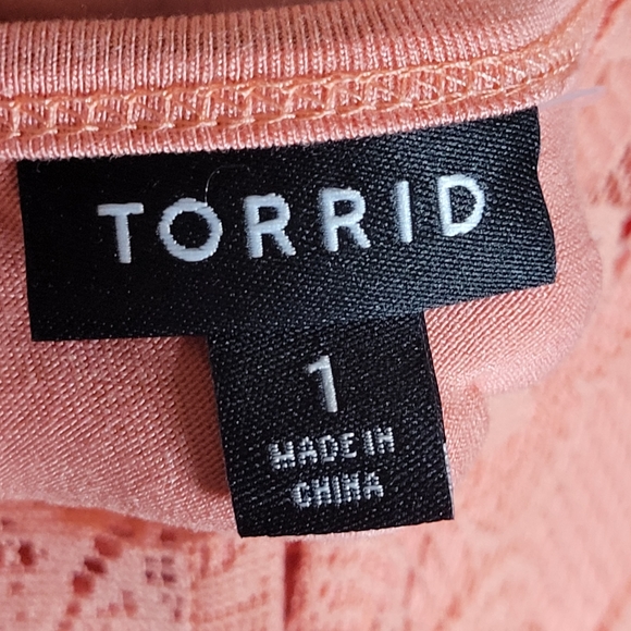 Torrid Coral Lace Button Front Maxi Skater Dress - Picture 11 of 16